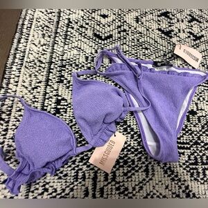 NWT Missguided Ruffle Bikini Purple